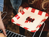 BBQ paper plates, mix, 26x26 cm (1 pkt / 6 pc.)