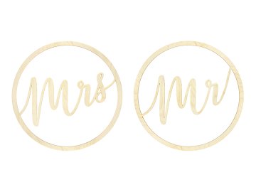 Hanging decoration Mr Mrs, 38cm (1 pkt / 2 pc.)
