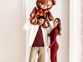 Standing foil balloon Teddy Bear, 75x84cm, mix