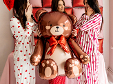 Standing foil balloon Teddy Bear, 75x84cm, mix