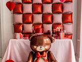 Standing foil balloon Teddy Bear, 75x84cm, mix