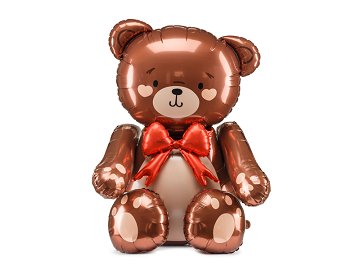 Standing foil balloon Teddy Bear, 75x84cm, mix