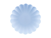 Plastic plates Frill, 22 x 22 cm, light blue (1 pkt / 4 pc.)