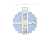 Plastic plates Frill, 22 x 22 cm, light blue (1 pkt / 4 pc.)