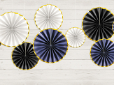 Decorative Rosettes, black (1 pkt / 3 pc.)