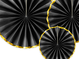 Decorative Rosettes, black (1 pkt / 3 pc.)