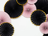 Decorative Rosettes, black (1 pkt / 3 pc.)