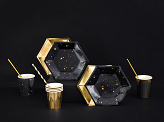 Plates Let's Celebrate, black, 20 cm (1 pkt / 6 pc.)