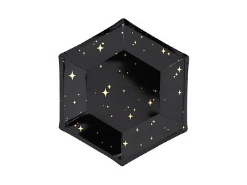 Plates Let's Celebrate, black, 20 cm (1 pkt / 6 pc.)