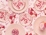 Paper plates Ring, mix, 18x25.5 cm (1 pkt / 6 pc.)