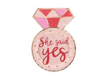 Paper plates Ring, mix, 18x25.5 cm (1 pkt / 6 pc.)