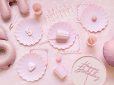 Ruffled napkins, 33x33 cm, light pink (1 pkt / 12 pc.)