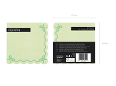 Ruffled napkins, 33x33 cm, green (1 pkt / 12 pc.)