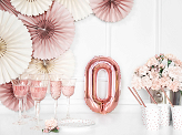 Foil Balloon Letter ''O'', 35cm, rose gold