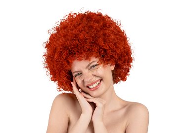 Afro wig, ginger