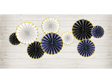 Decorative Rosettes, navy-blue (1 pkt / 3 pc.)