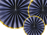 Decorative Rosettes, navy-blue (1 pkt / 3 pc.)
