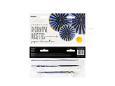 Decorative Rosettes, navy-blue (1 pkt / 3 pc.)
