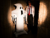 Foil Standing Balloon Ghost XXL, 109x165 cm, white