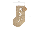Decorative stocking Mommy, white, 23x39.5cm