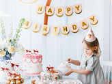 Happy Birthday Horses banner, 13 x 150 cm