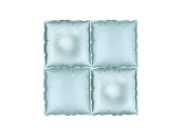 Foil balloon curtain double-sided Square, misty blue, 35 x 35 cm (1 pkt / 4 pc.)