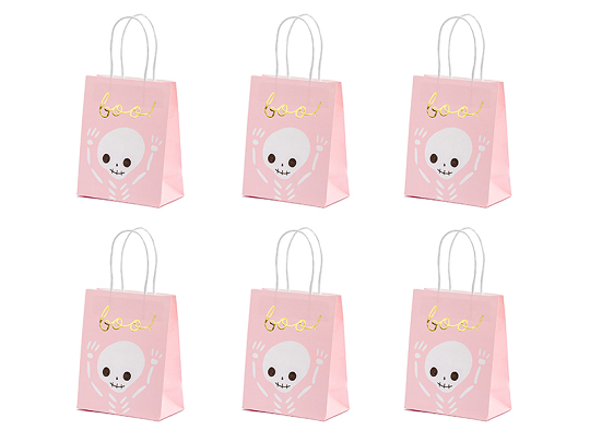 Gift bag Boo, pink, 14x18x8cm
