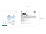 Foil Balloon Double-sided Backdrop Clouds, 99x52 cm, white-light blue	