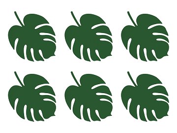 Place cards Aloha - Monstera (1 pkt / 6 pc.)