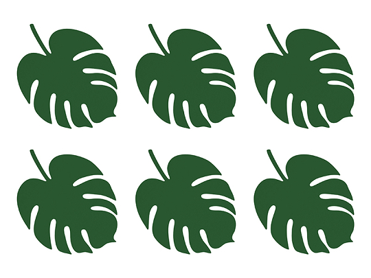 Place cards Aloha - Monstera (1 pkt / 6 pc.)