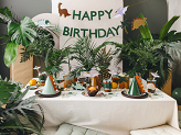Party hats Dinosaurs, 14 cm, mix (1 pkt / 6 pc.)