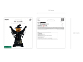 Foil Standing Balloon Scarecrow XXL, 111.5x152 cm, black