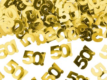 Metallic confetti, number 50, 15g