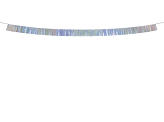 Foil fringe garland, 300x12.5 cm, holographic