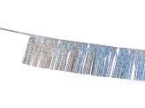 Foil fringe garland, 300x12.5 cm, holographic