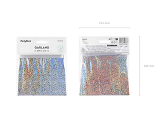 Foil fringe garland, 300x12.5 cm, holographic