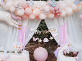 Banner Happy Birthday Unicorns, 230x17.5 cm, mix