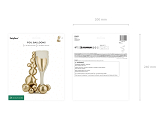Standing foil balloon Bubble Glass, 69x105.5 cm, beige and gold