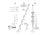 Balloon stand, 160 cm