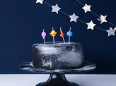 Birthday candles Space, mix, 2-3cm (1 pkt / 4 pc.)