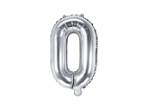 Foil Balloon Letter ''O'', 35cm, silver