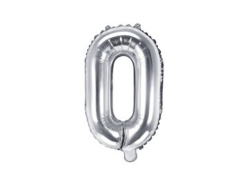 Foil Balloon Letter ''O'', 35cm, silver
