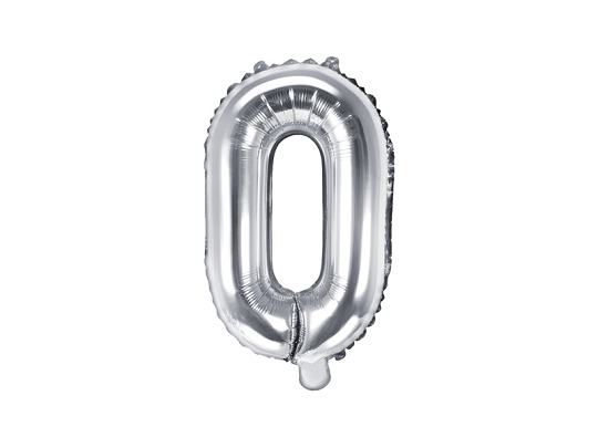 Foil Balloon Letter ''O'', 35cm, silver