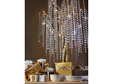 Crystal garland, colourless, 1m