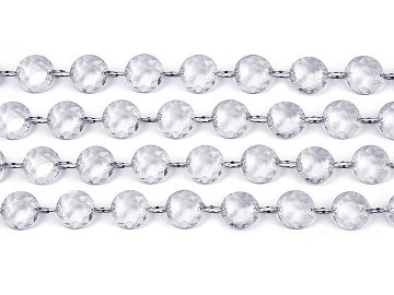 Crystal garland, colourless, 1m