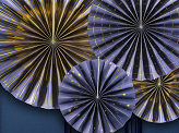Decorative Rosettes, navy-blue (1 pkt / 4 pc.)