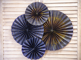 Decorative Rosettes, navy-blue (1 pkt / 4 pc.)
