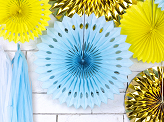 Decorative Rosettes, Light Blue, 20-30cm (1 pkt / 3 pc.)