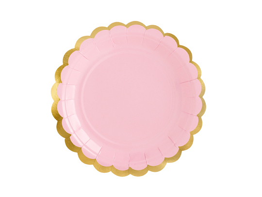 Plates, light pink, 18cm (1 pkt / 6 pc.)