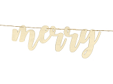 Wooden banner Merry Christmas, 87x17cm
